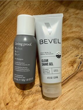 Bevel Clear Shave Gel & Living Proof Dry Shampoo